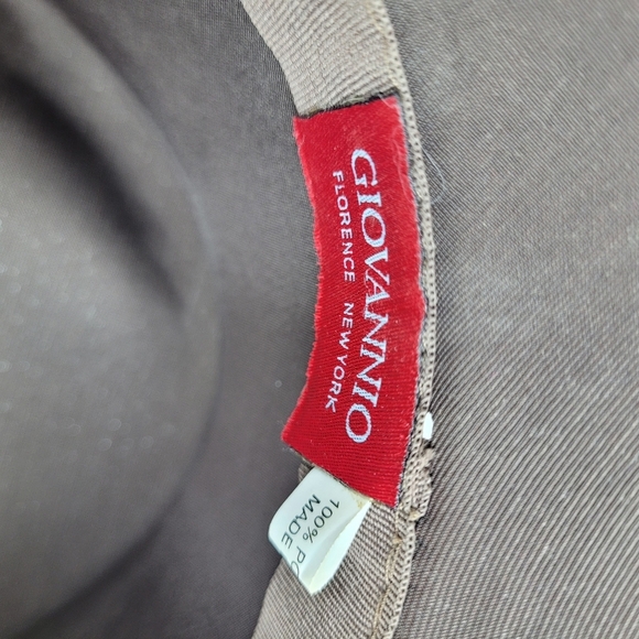 Giovannio Dark Brown Velvet Hat Brim Large Satin Flower Fancy Bucket Coquette OS - Picture 9 of 10